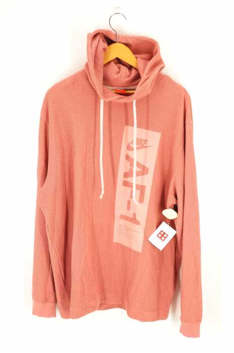NIKE （ナイキ） NSW HOODIE LTWT AF1 RED STARDUST フーディ サーマル ワッフル メンズ トップス
