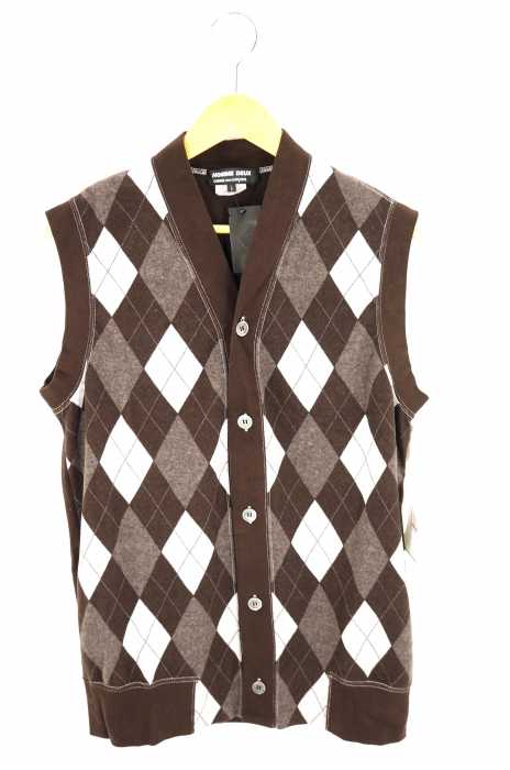 COMME des GARCONS HOMME DEUX （コムデギャルソンオムドゥ ） AD2010 10AW アーガイル柄ボタンベスト メンズ トップス