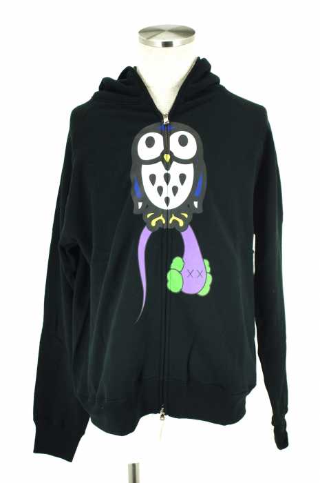 A BATHING APE×KAWS （） BABY MILO フクロウジップアップパーカ メンズ トップス