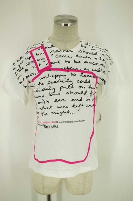 COMME des GARCONS PARFUMS （コムデギャルソンパルファム） メッセージ&ボトルプリントTシャツ メンズ トップス