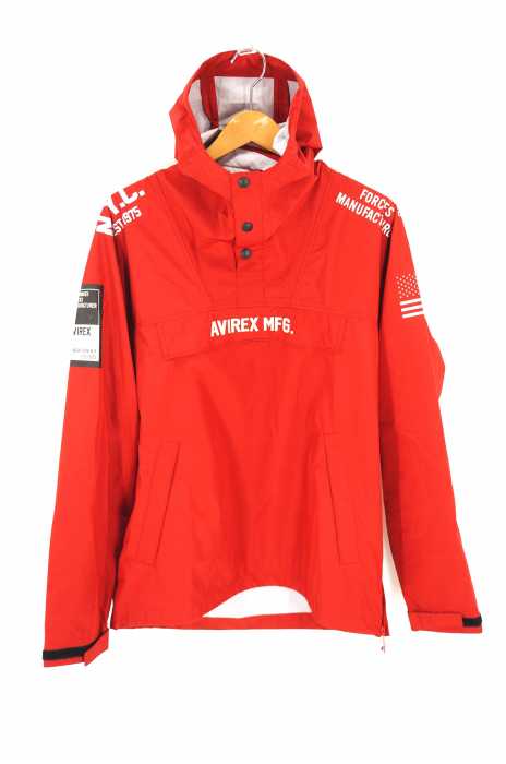 AVIREX（アヴィレックス） BIG LOGO VARSITY ANORAK ビッグロゴヴァーシティーアノラック パーカー ARMED ORCES MANUFACTURER メンズ アウター