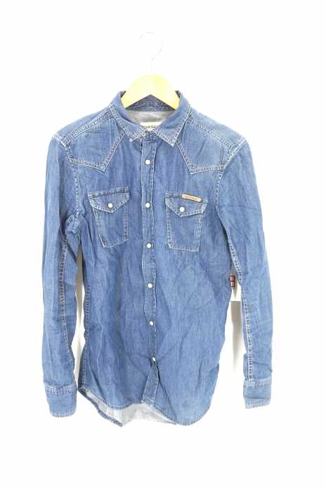 DIESEL (ディーゼル) ダメージ加工デニムシャツ メンズ トップス