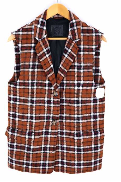 moussy （マウジー） PLAID CHECK SLEEVELESS JACKET レディース トップス