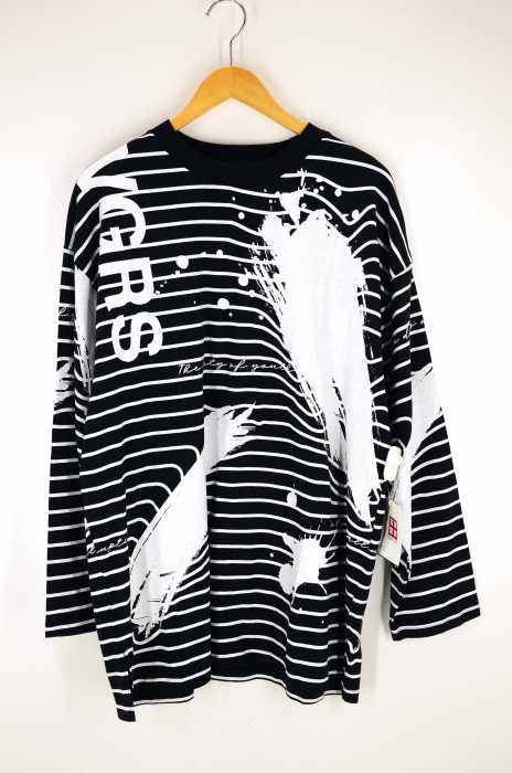 PARADOX（パラドックス） 18AW　BOTTOLENECK L/S TEE 　プリントボーダーTシャツ メンズ トップス