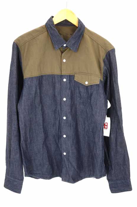 SOPHNET. (ソフネット) MILITARY FABRIC MIX B.D SHIRT メンズ トップス