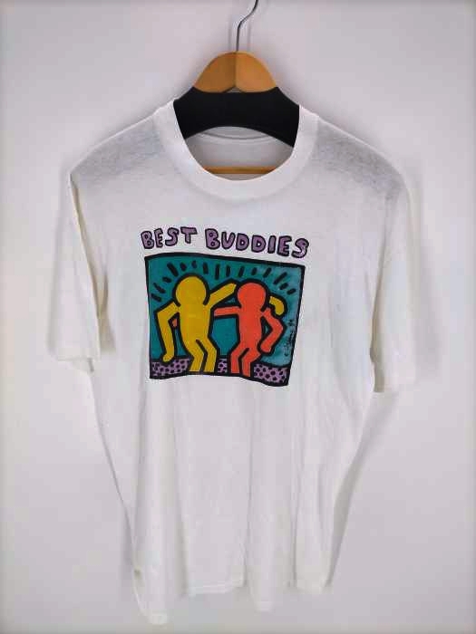 USED古着(ユーズドフルギ) 90S BEST BUDDIES KEITH HARING キースヘリング アートTシャツ メンズ トップス