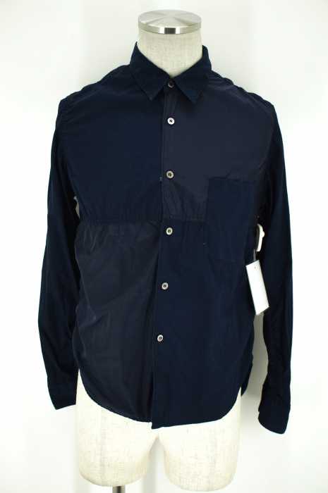 COMME des GARCONS HOMME (コムデギャルソンオム) AD2009 パターン切替ボタンシャツ メンズ トップス