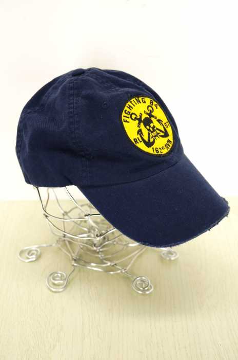 Polo by RALPH LAUREN （ポロバイラルフローレン） ワッペン US RL レザーアジャスター ダメージ加工 6パネルキャップ メンズ 帽子