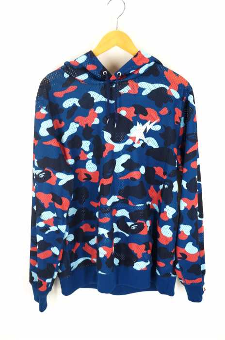 A BATHING APE（アベイシングエイプ） COLOR CAMO MESH PULLOVER HOODIE メンズ トップス