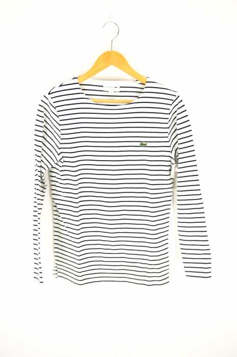 LACOSTE (ラコステ) コットンピケボーダー Tシャツ カットソー バスクシャツ メンズ トップス