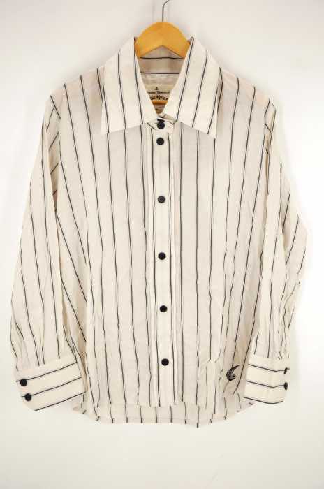 Vivienne Westwood ANGLOMANIA(ヴィヴィアンウエストウッド アングロマニア) ビッグカラーストライプシャツ レディース トップス