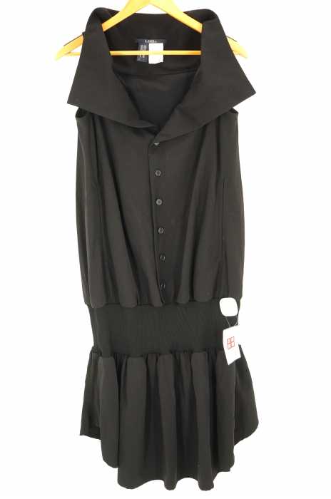 LIMI feu （リミフゥ） 14SS ウエストリブウールギャバワンピース レディース ワンピース