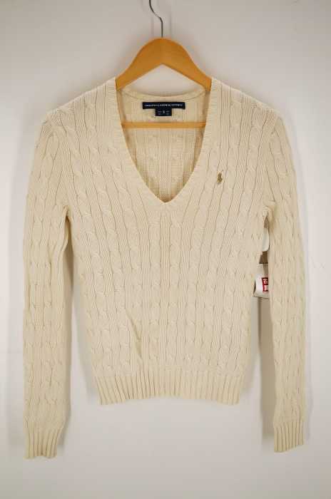 RALPH LAUREN SPORT（ラルフローレンスポーツ） ローゲージVネックカレッジニット レディース トップス