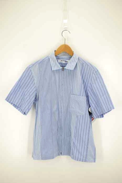 JUNYA WATANABE COMME des GARCONS MAN（ジュンヤワタナベコムデギャルソンマン） フロントジップストライプ柄シャツ メンズ トップス