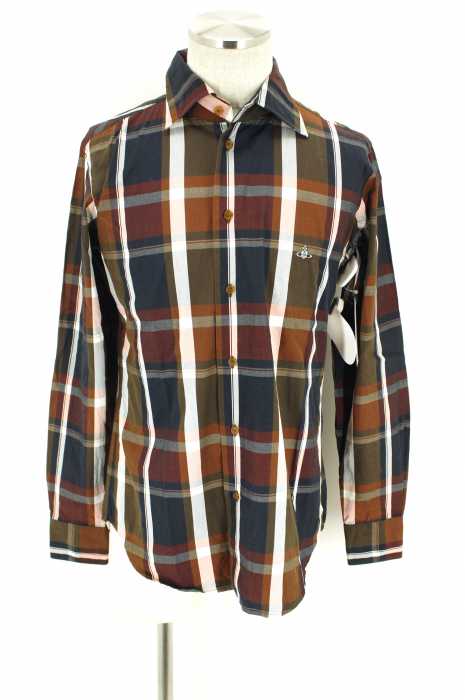 Vivienne Westwood MAN（ヴィヴィアンウエストウッドマン） ワイドカラーチェック柄シャツ メンズ トップス