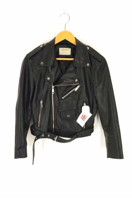 ZARA BASIC (ザラベーシック) フェイクレザーダブルライダースジャケット レディース アウター