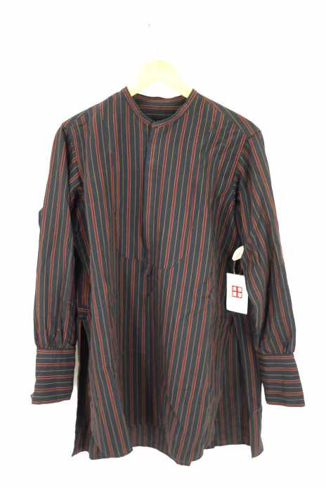 MACPHEE （マカフィー） レーヨンナイロンストライプ チュニックシャツ レディース トップス