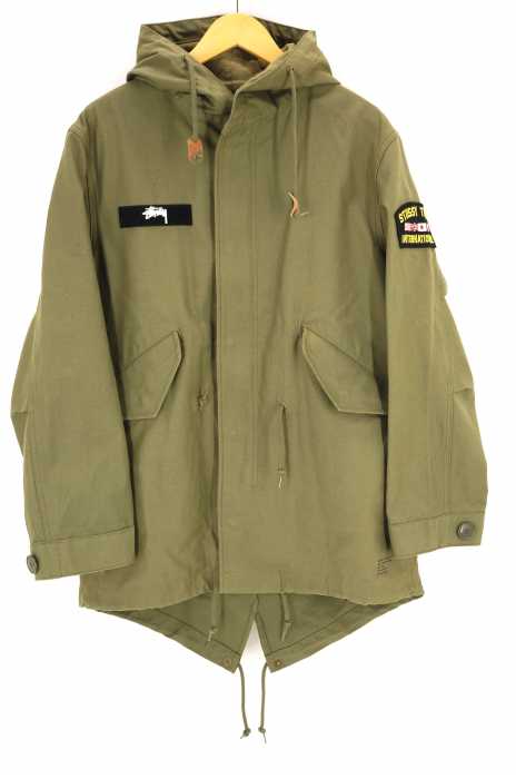STUSSY (ステューシー) ワッペン付きモッズコート メンズ アウター