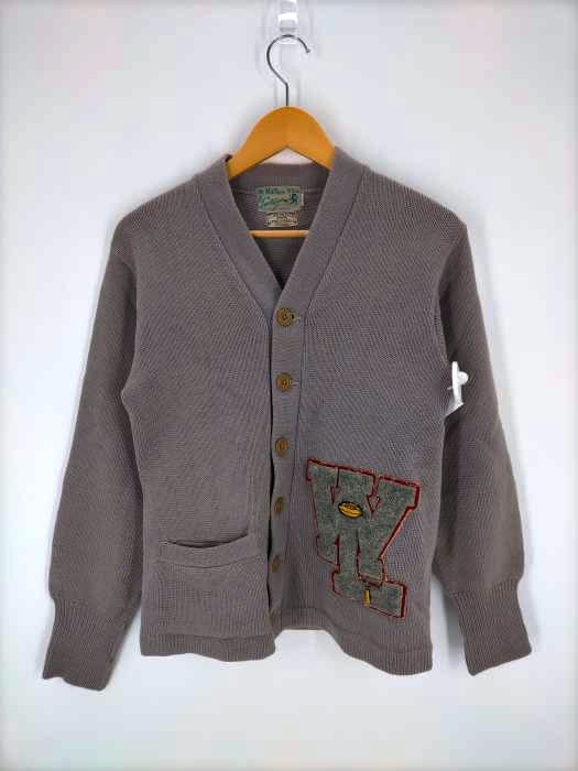 USED古着(ユーズドフルギ) MACMILLAN PUREWOOL lettered knit cardigan メンズ トップス