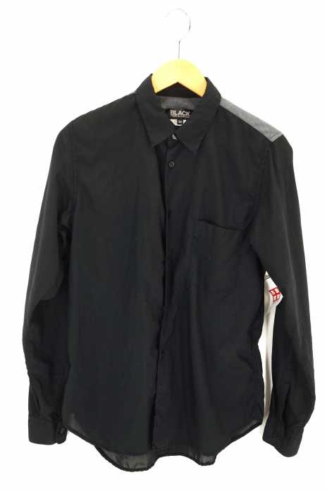 BLACK COMME des GARCONS (ブラックコムデギャルソン) AD2013 異素材切替ボタンシャツ メンズ トップス