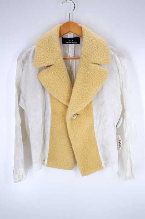 tricot COMME des GARCONS （トリココムデギャルソン） AD1995 96SS フロントムートン切替キュプラジャケット レディース アウター