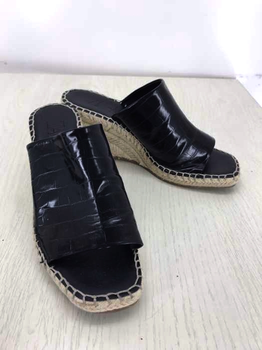 ZARA(ザラ) 型押しレザー エスパドリーユサンダル レディース シューズ
