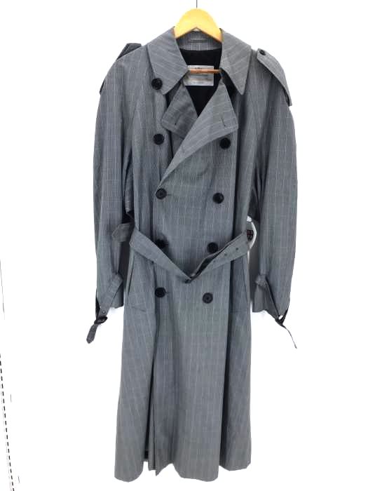 AQUASCUTUM（アクアスキュータム） チェック柄トレンチコート メンズ アウター
