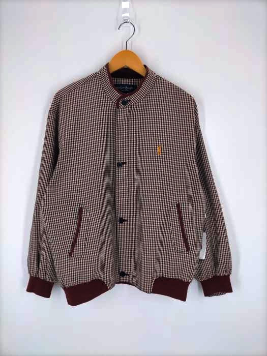 Yves Saint Laurent Pour Homme（イブサンローランプールオム） OLD ロゴ刺繍 ガンクラブチェック スウィングトップブルゾン メンズ アウター