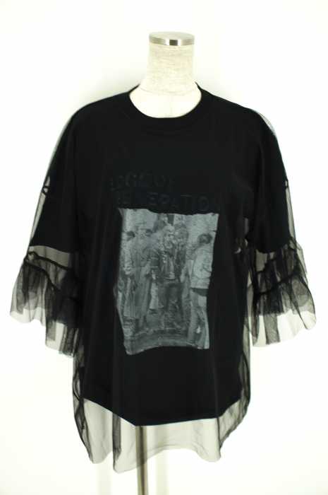 jouetie （ジュエティ） 17SS「フリルスリーブリメイクTEE」フリル切替Tシャツ レディース トップス