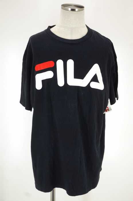 FILA （フィラ） 90s USA製　ロゴプリントクルーネックTシャツ メンズ トップス