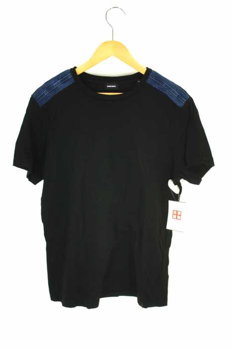 DIESEL （ディーゼル） ショルダーデニム切替Tシャツ メンズ トップス