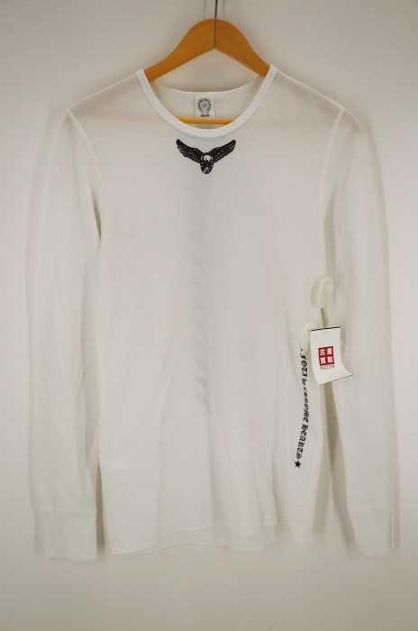 美品】クロムハーツ フォティ スカル プリント サーマル ロンT 【正規