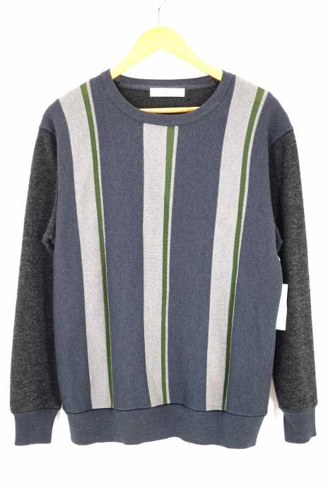 EDIFICE （エディフィス） 18AW パネル切替ストライプニット メンズ トップス