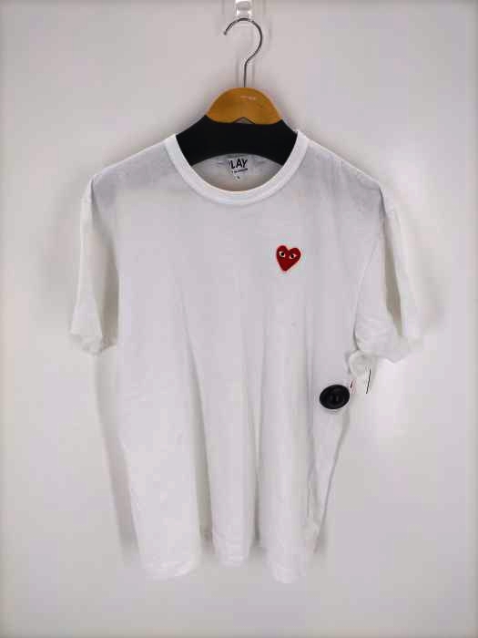 PLAY COMME des GARCONS(プレイコムデギャルソン) AD2019 ハートロゴ刺繍Tシャツ メンズ トップス