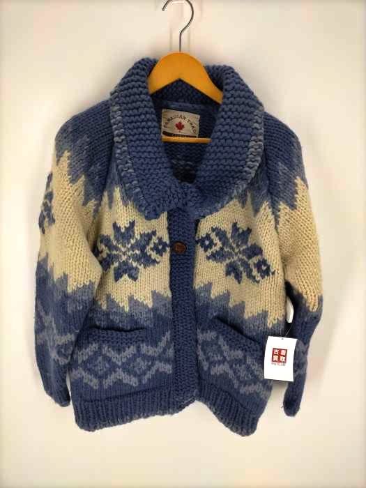 USED古着(ユーズドフルギ) CANADIAN TRAD CANADA 雪結晶柄ニットジャケット レディース アウター