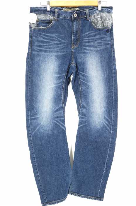 ELEMENT （エレメント） DENIM PANTS　ロゴ地切替デニムパンツ メンズ パンツ