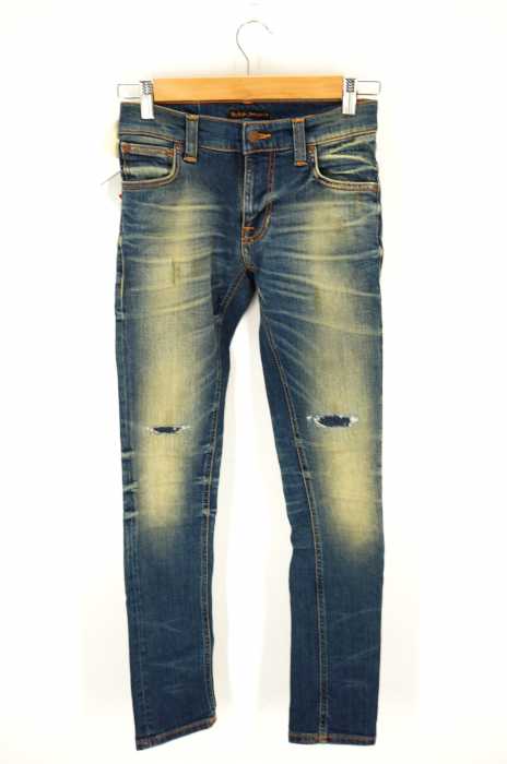 Nudie Jeans （ヌーディージーンズ） Tight Terry  リペア加工タイトデニムパンツ レディース パンツ