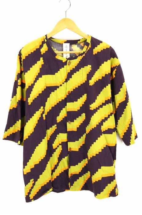 Vivienne Westwood （ヴィヴィアンウエストウッド） 総柄ノーカラーシャツ メンズ トップス