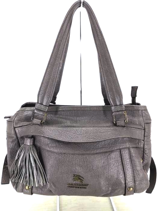 BURBERRY BLUE LABEL（バーバリーブルーレーベル） レザーショルダーバッグ タッセルチャーム レディース バッグ