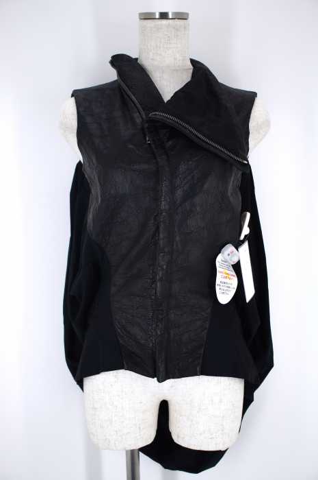 RICK OWENS （リックオウエンス） レザー切替変形ベスト レディース アウター