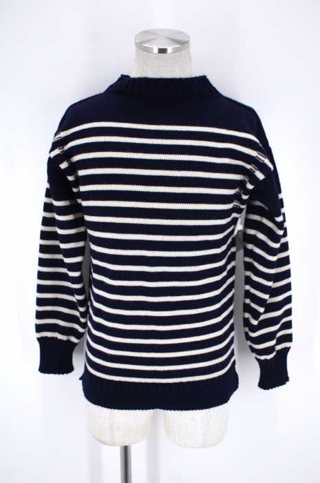 Guernsey WOOLLENS for SHIPS () ボーダーニットセーター メンズ トップス