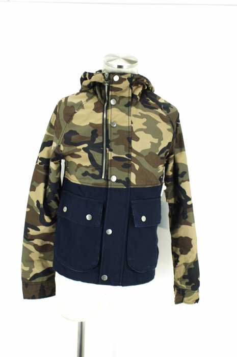 ZARA MAN （ザラマン） カモデニム切替マウンテンパーカー メンズ トップス