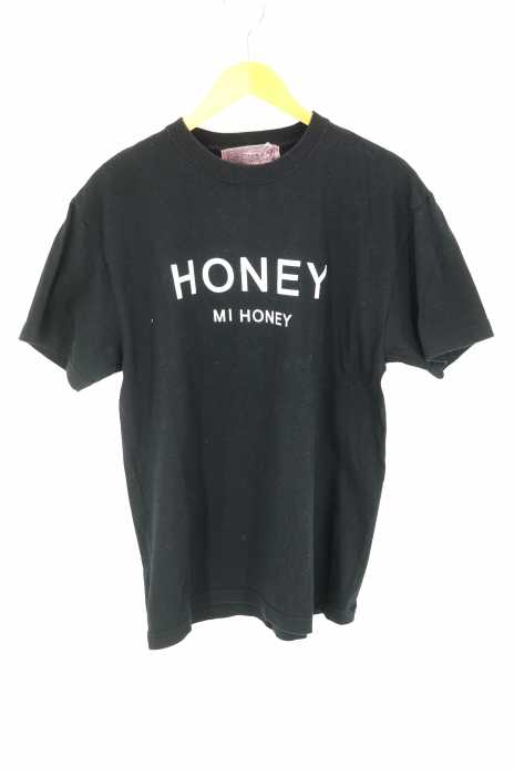 Honey mi Honey（ハニーミーハニー） ロゴプリント半袖Tシャツ レディース トップス