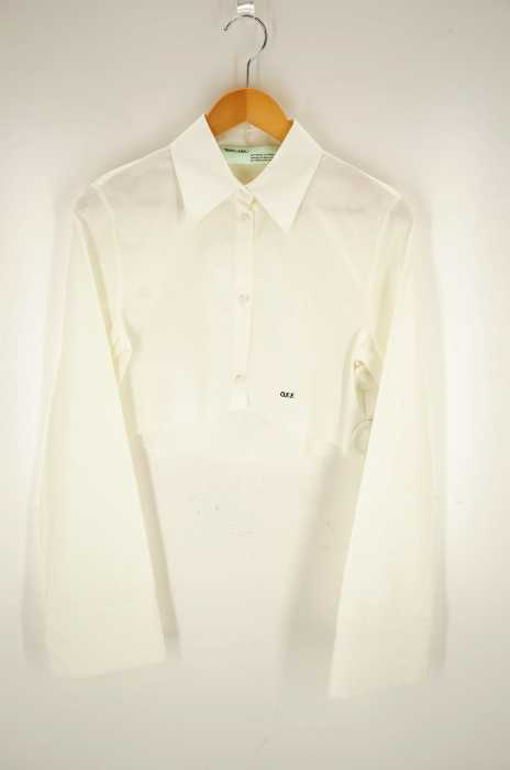 OFF-WHITE(オフホワイト) cropped white shirt レディース トップス