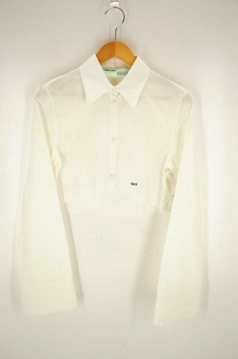 OFF-WHITE（オフホワイト） cropped white shirt レディース トップス