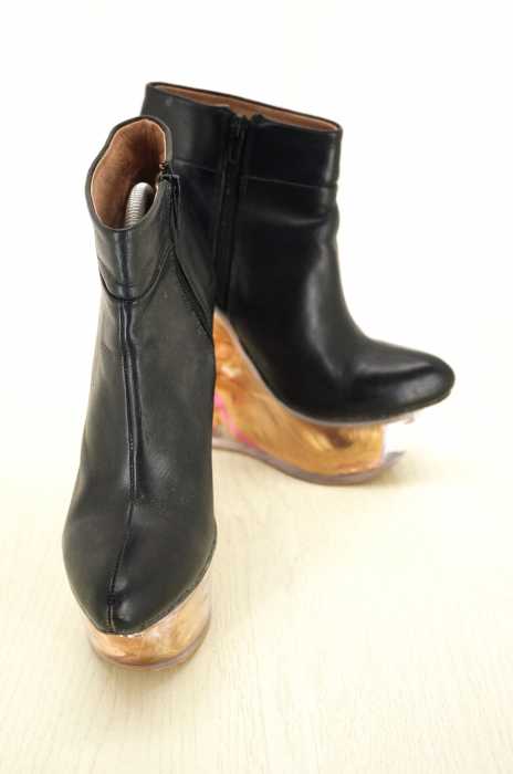 Jeffrey Campbell （ジェフリーキャンベル） ICY GIRL DOLLS デザインクリアヒールブーツ レディース シューズ