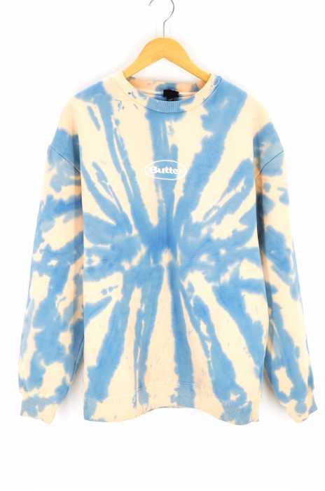 BUTTERGOODS(バターグッズ) BADGE LOGO TIE DYE CREWNECK SWEAT メンズ トップス