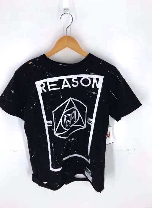 Reason(リーズン) 穴空きプリントカットソー メンズ トップス