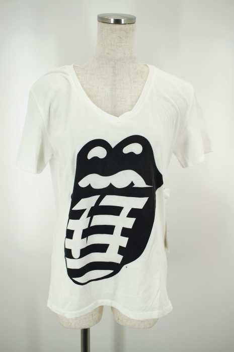 PINCEAU（パンソー） VネックプリントTシャツ レディース トップス