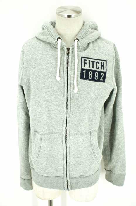Abercrombie & Fitch (アバクロンビーアンドフィッチ) ダメージ加工ジップアップパーカー メンズ トップス